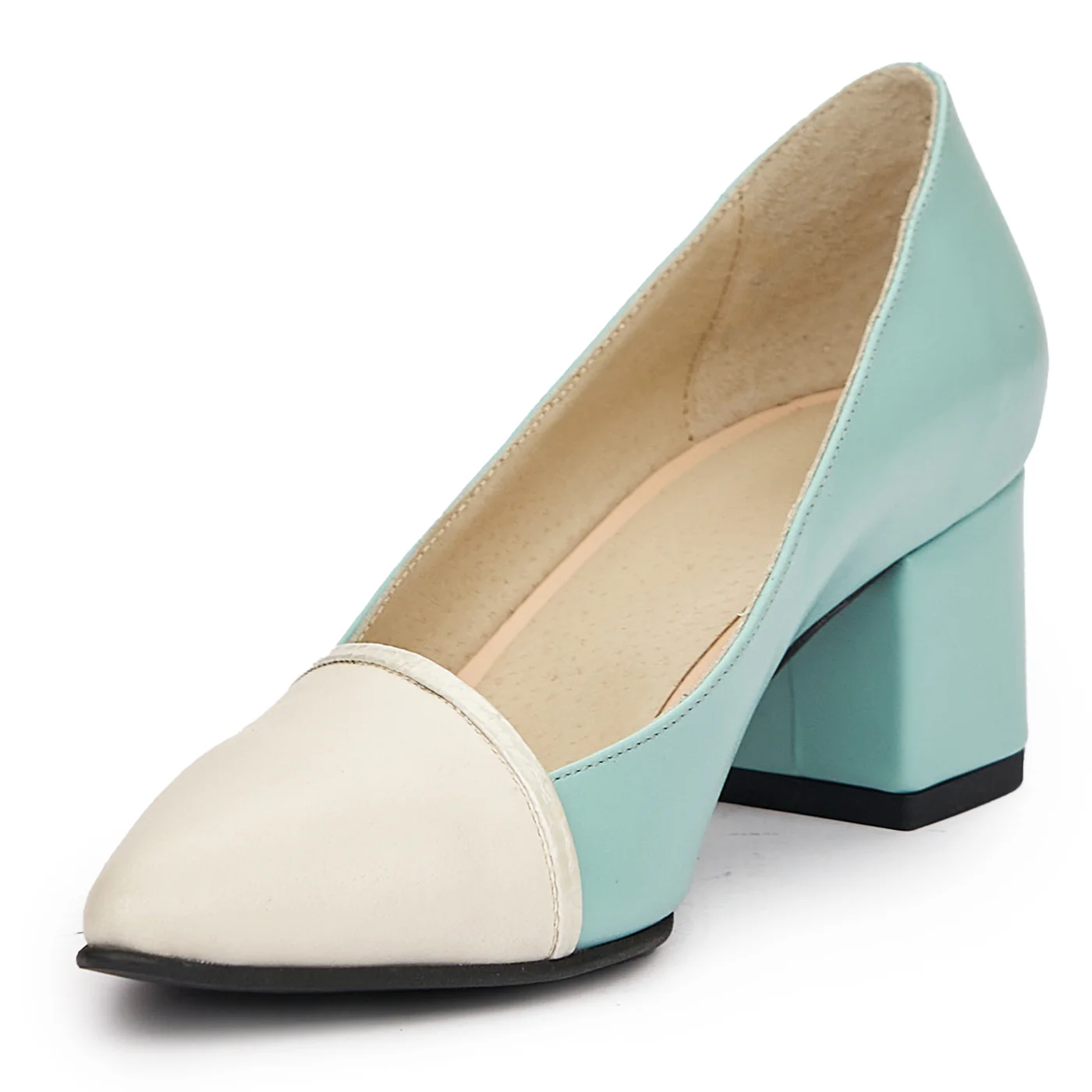 Pantofi dama din piele albastra 9362 - Image 4