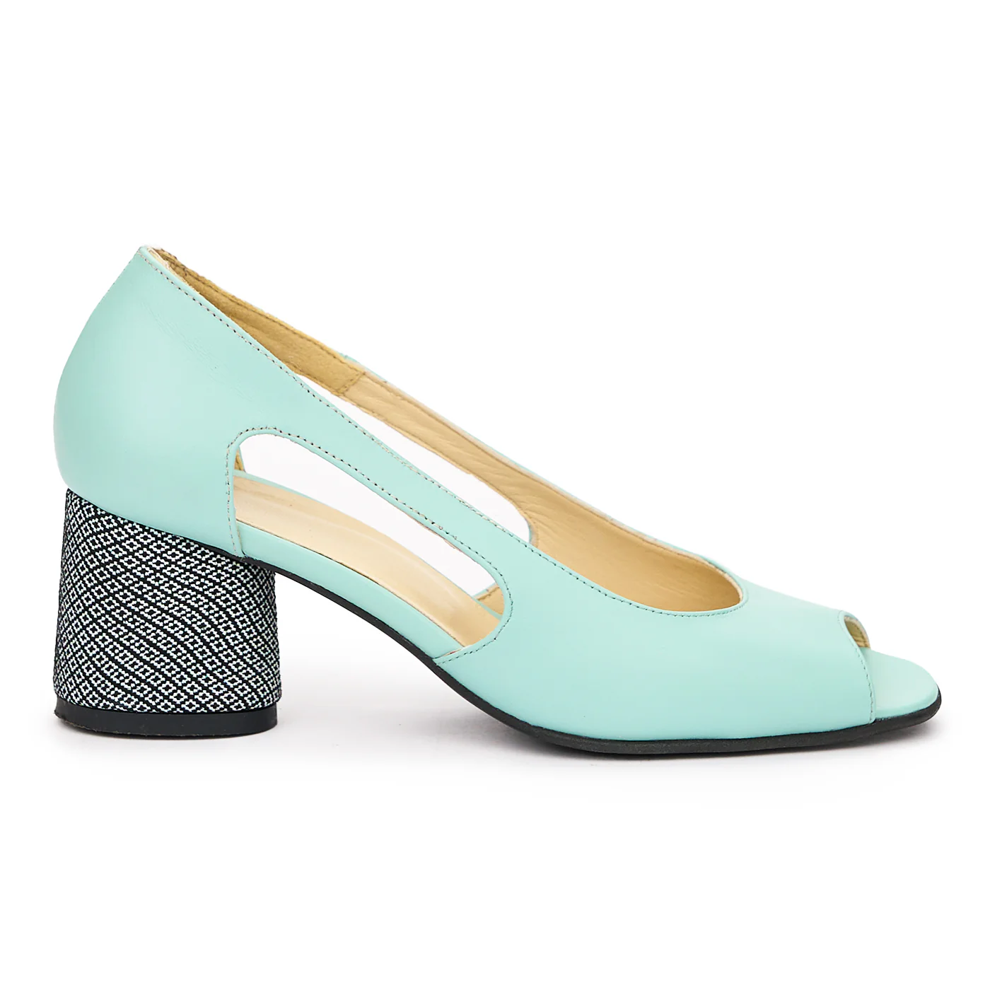 Pantofi dama din piele albastra 9364