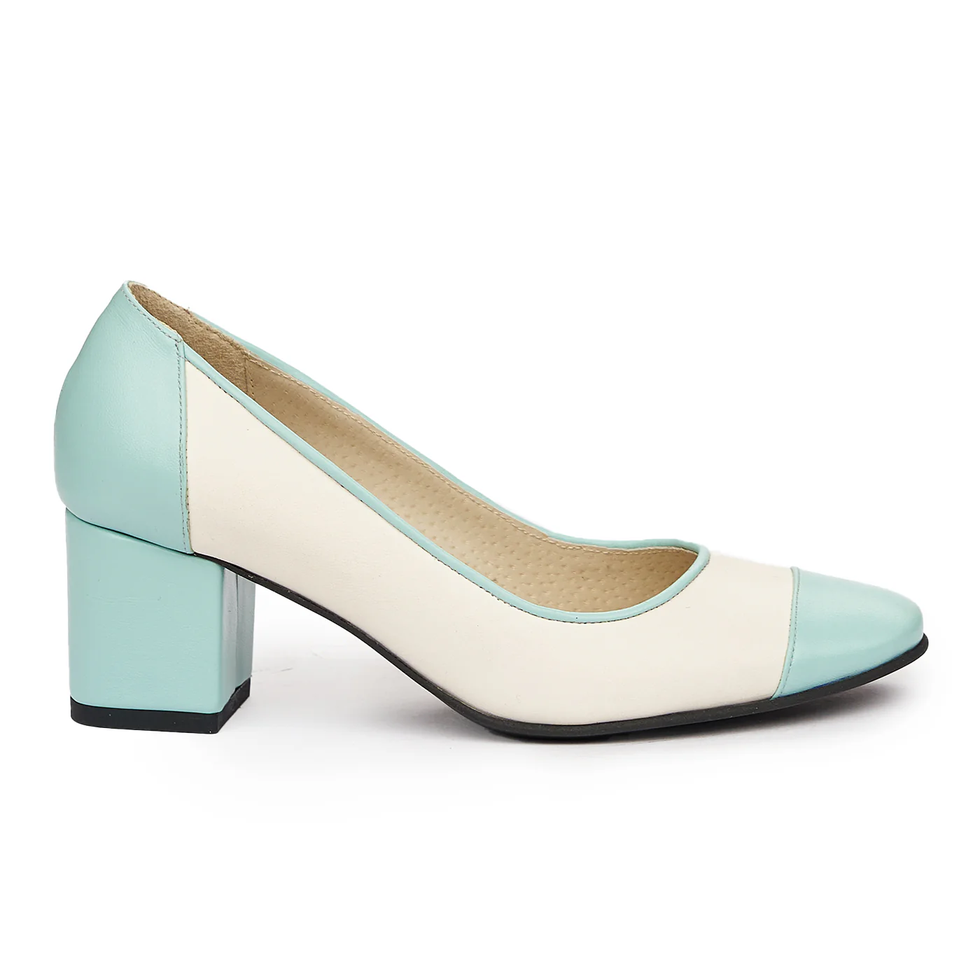 Pantofi dama din piele albastra 9365