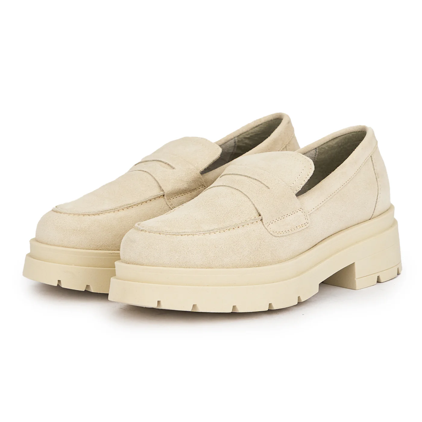 Pantofi dama din piele natura alb-murdar 16185 - Image 3