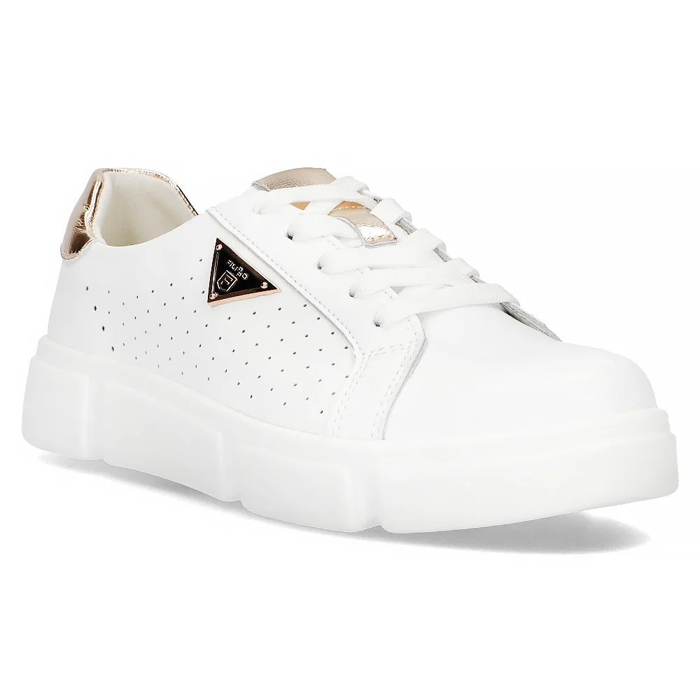Pantofi dama sport din piele naturala alba 13017 - Image 2