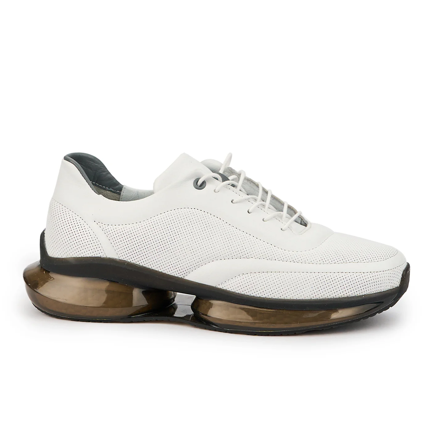 Pantofi dama din piele naturala alba 14733