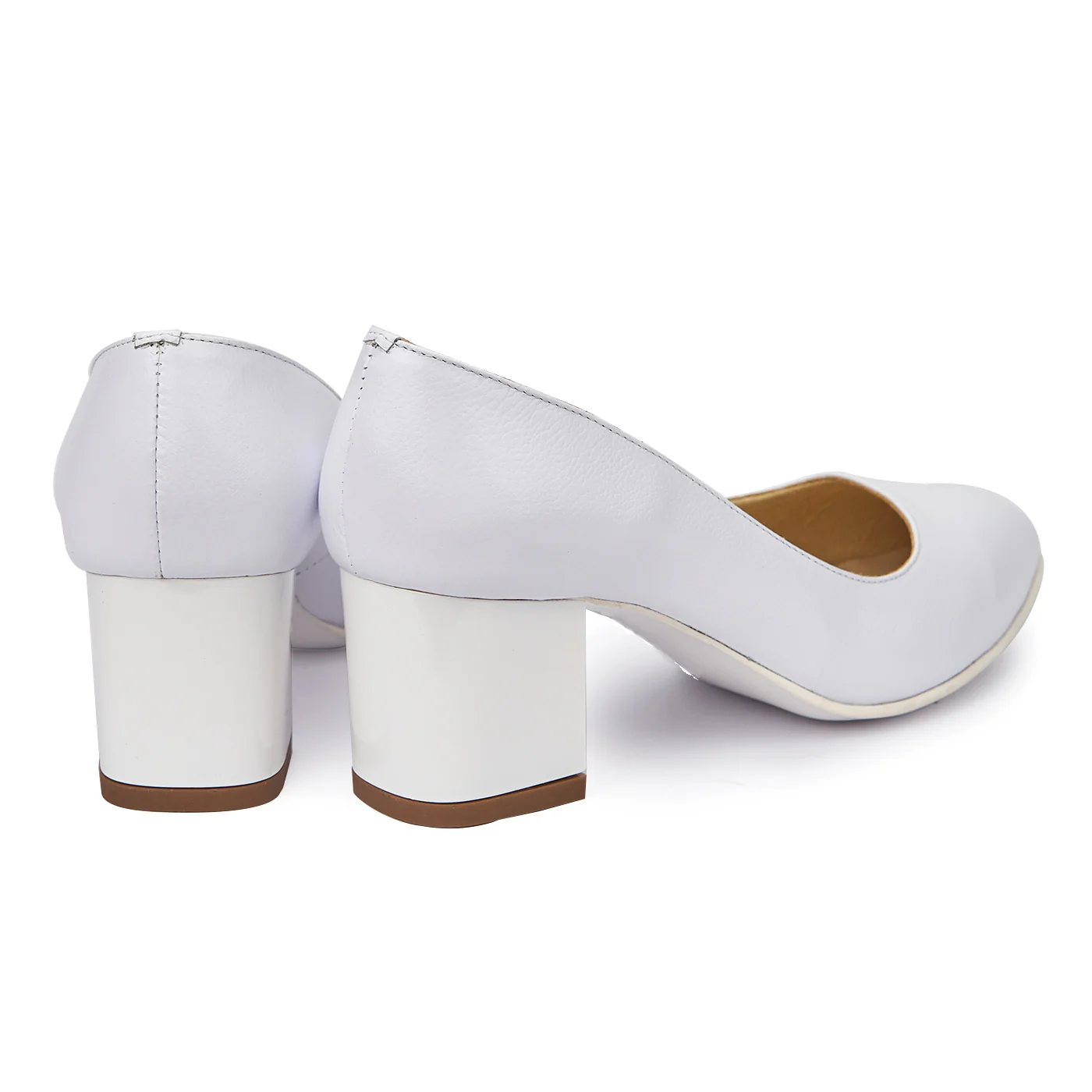 Pantofi dama din piele naturala alba 4997 - Image 2
