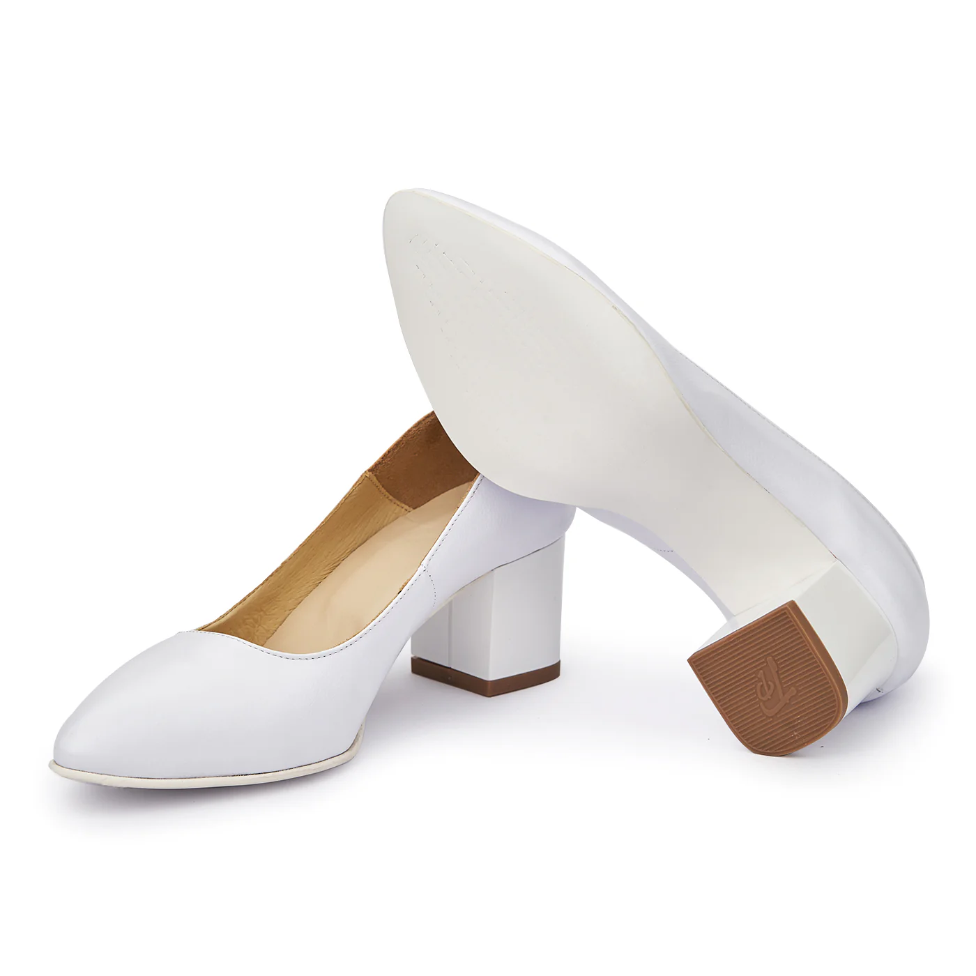 Pantofi dama din piele naturala alba 4997 - Image 3