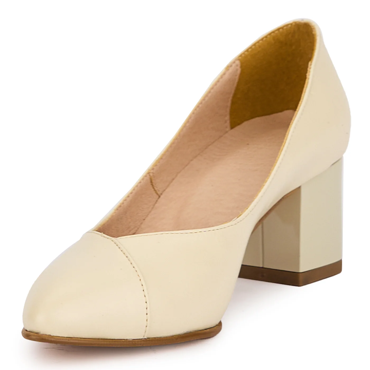 Pantofi dama din piele naturala alba 4999 - Image 3