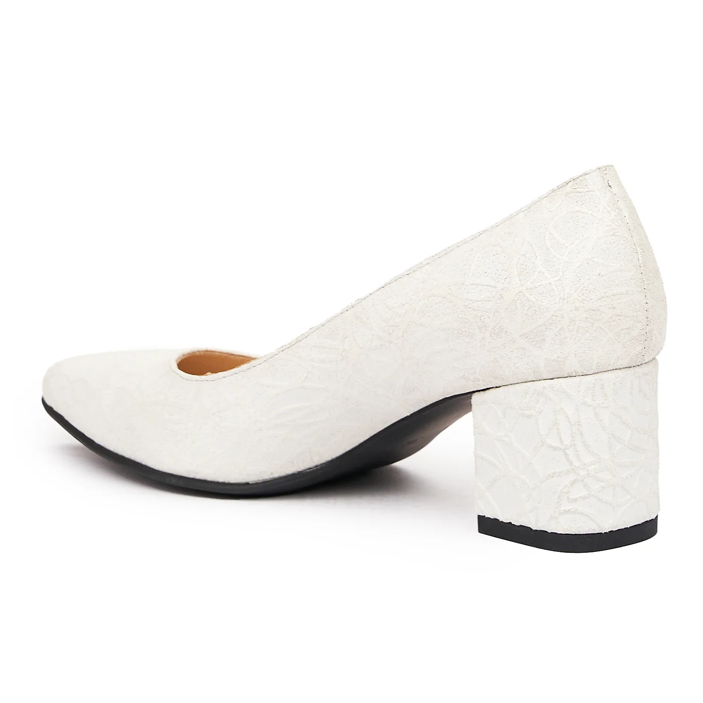 Pantofi dama din piele naturala alba 9329 - Image 3