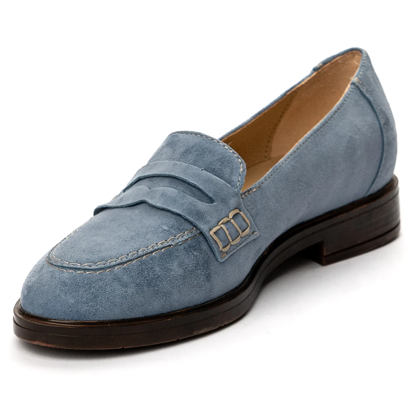 Pantofi dama din piele naturala albastra 13634 - Image 3