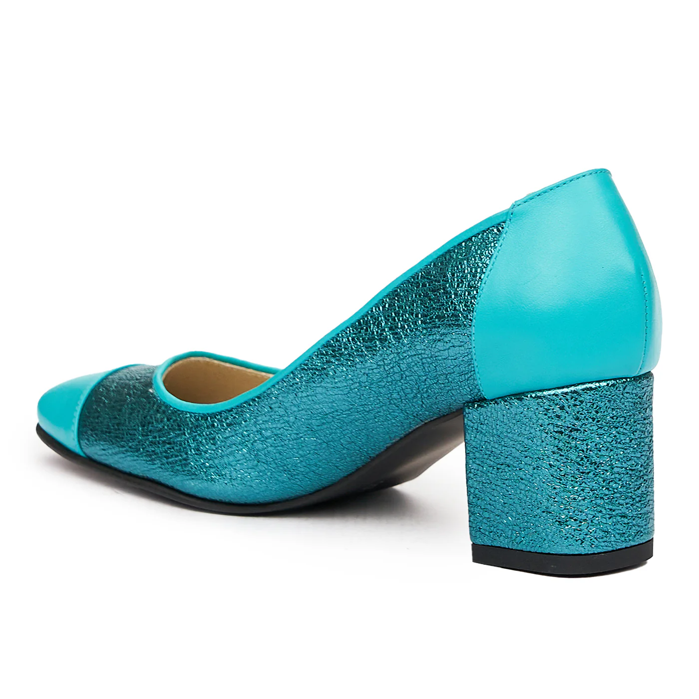 Pantofi dama din piele naturala albastra 9377 - Image 3