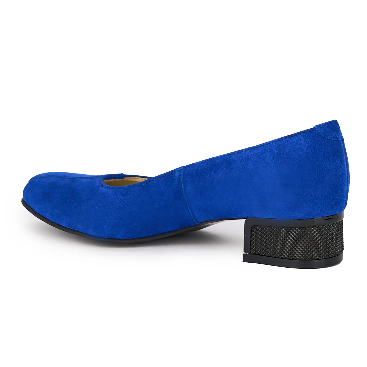 Pantofi dama din piele naturala albastra cu toc mic 3.5 cm 15485 - Image 2