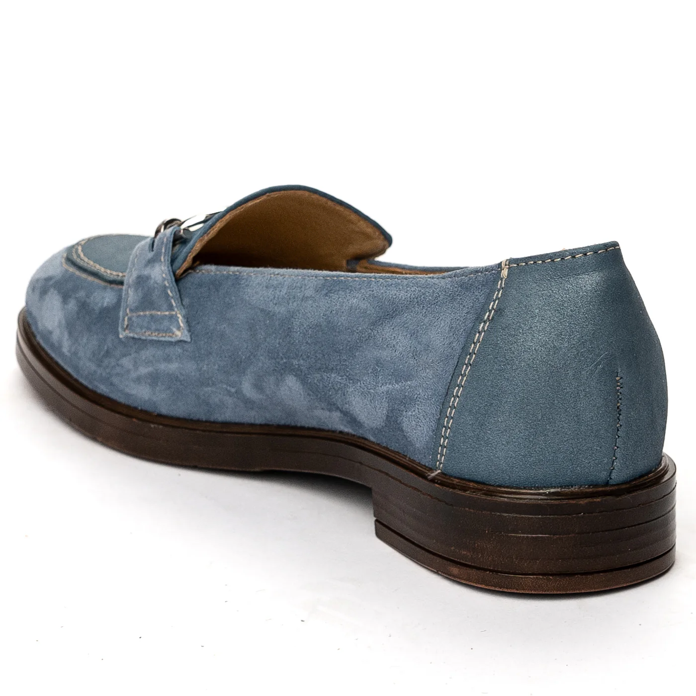 Pantofi dama din piele naturala albastru 13627 - Image 2