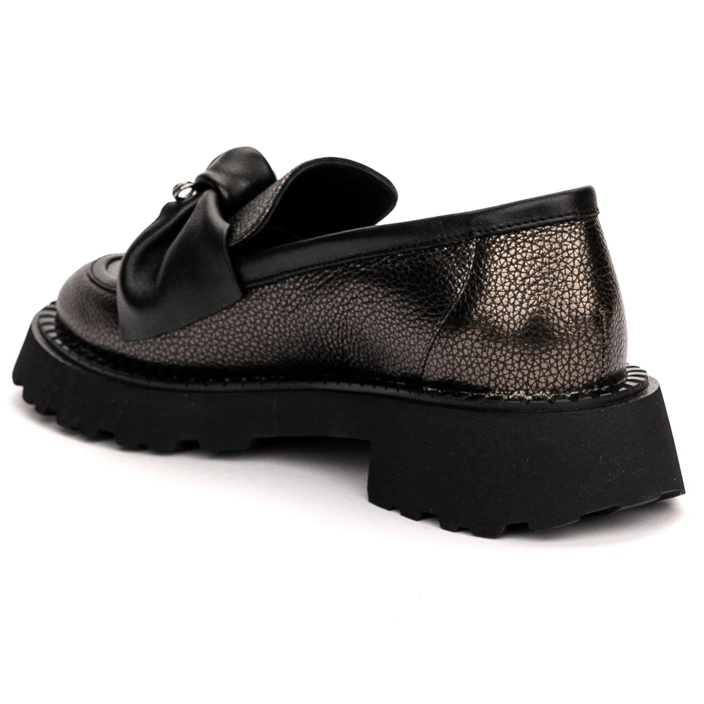 Pantofi dama din piele naturala argintie 13500 - Image 2