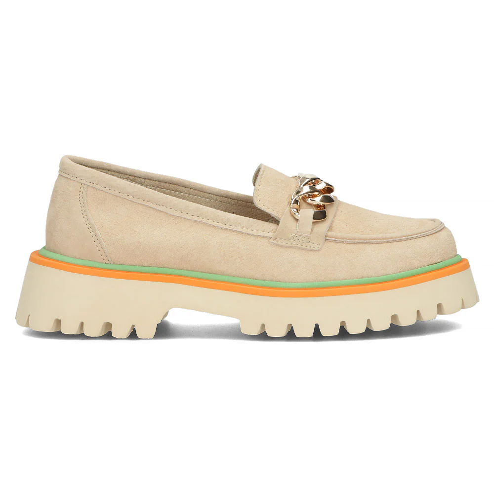 Pantofi dama casual din piele naturala bej 13025 - Image 2