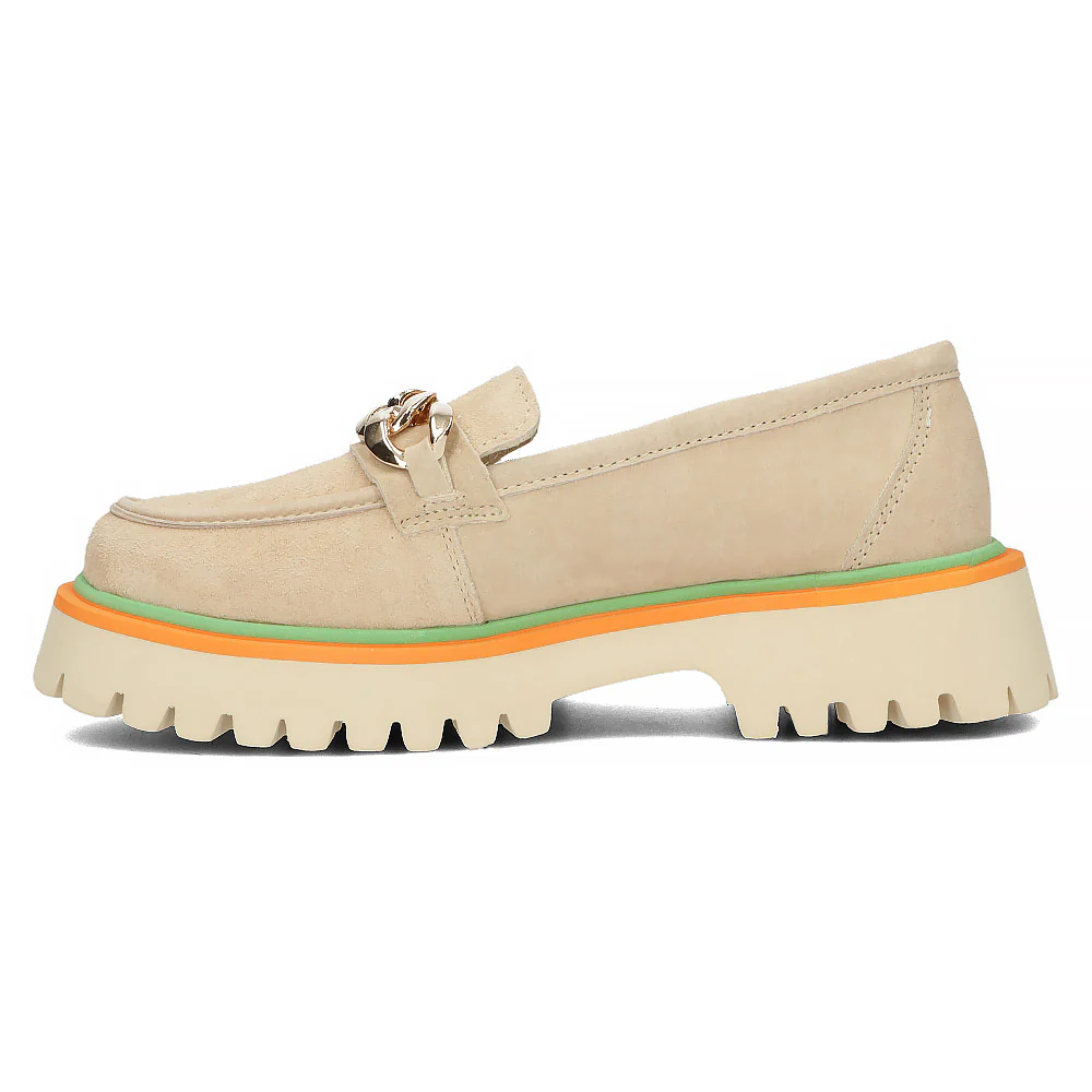 Pantofi dama casual din piele naturala bej 13025 - Image 3