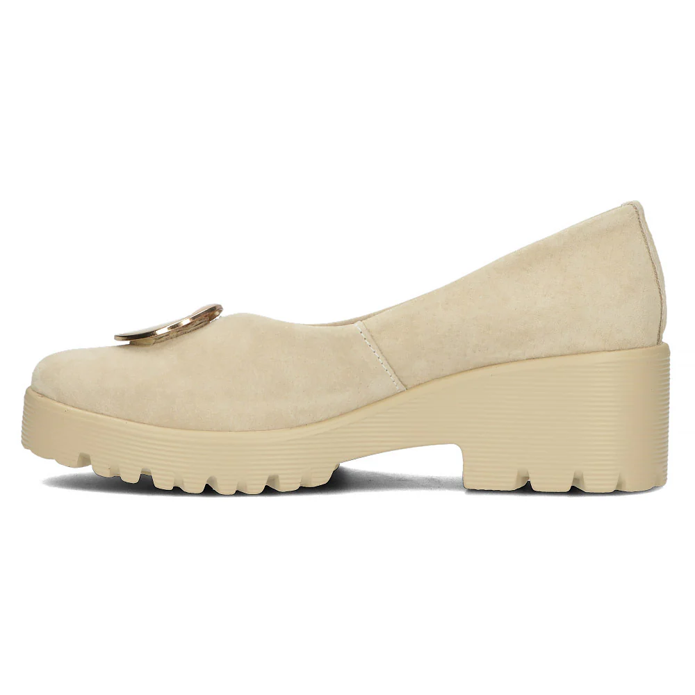 Pantofi dama din piele naturala bej 13048 - Image 3