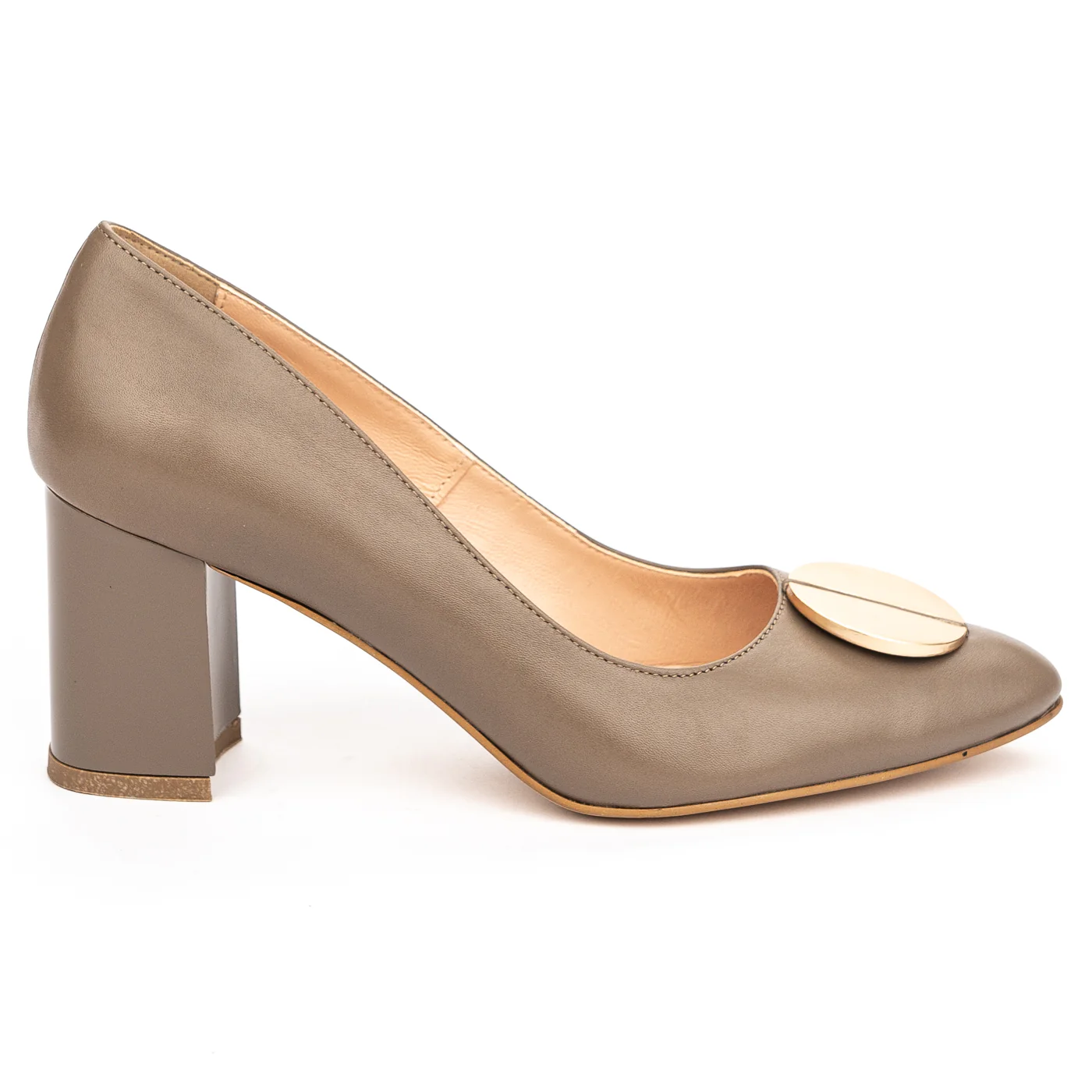 Pantofi dama din piele naturala bej 13132