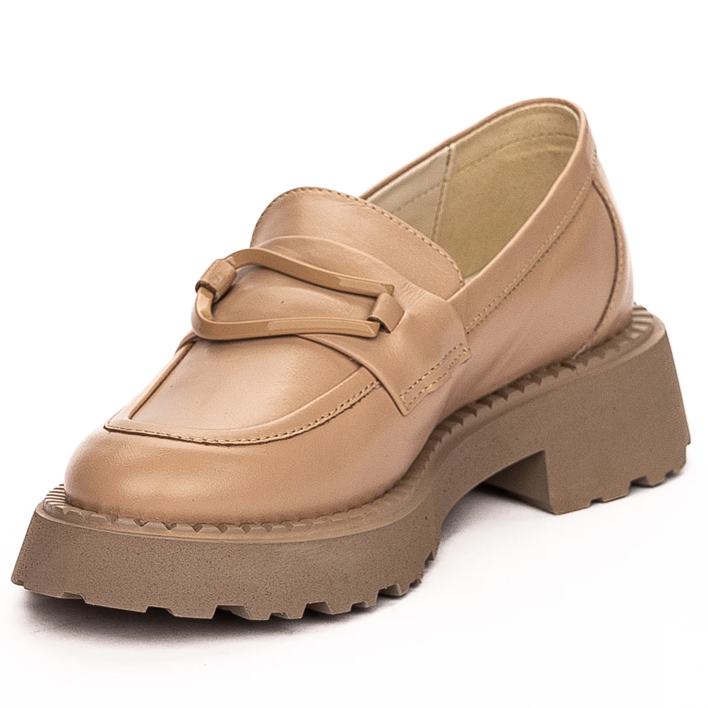 Pantofi dama din piele naturala bej 13191 - Image 3