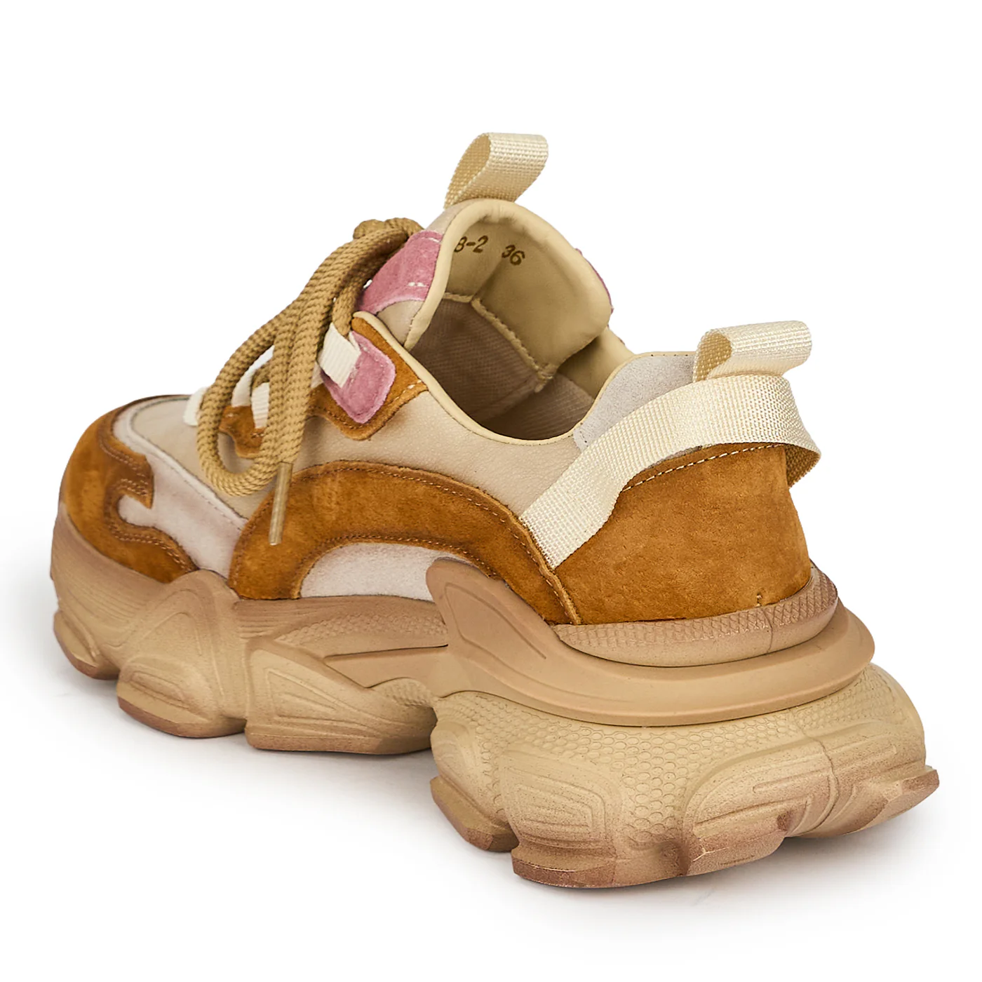 Pantofi dama din piele naturala bej 19257 - Image 2