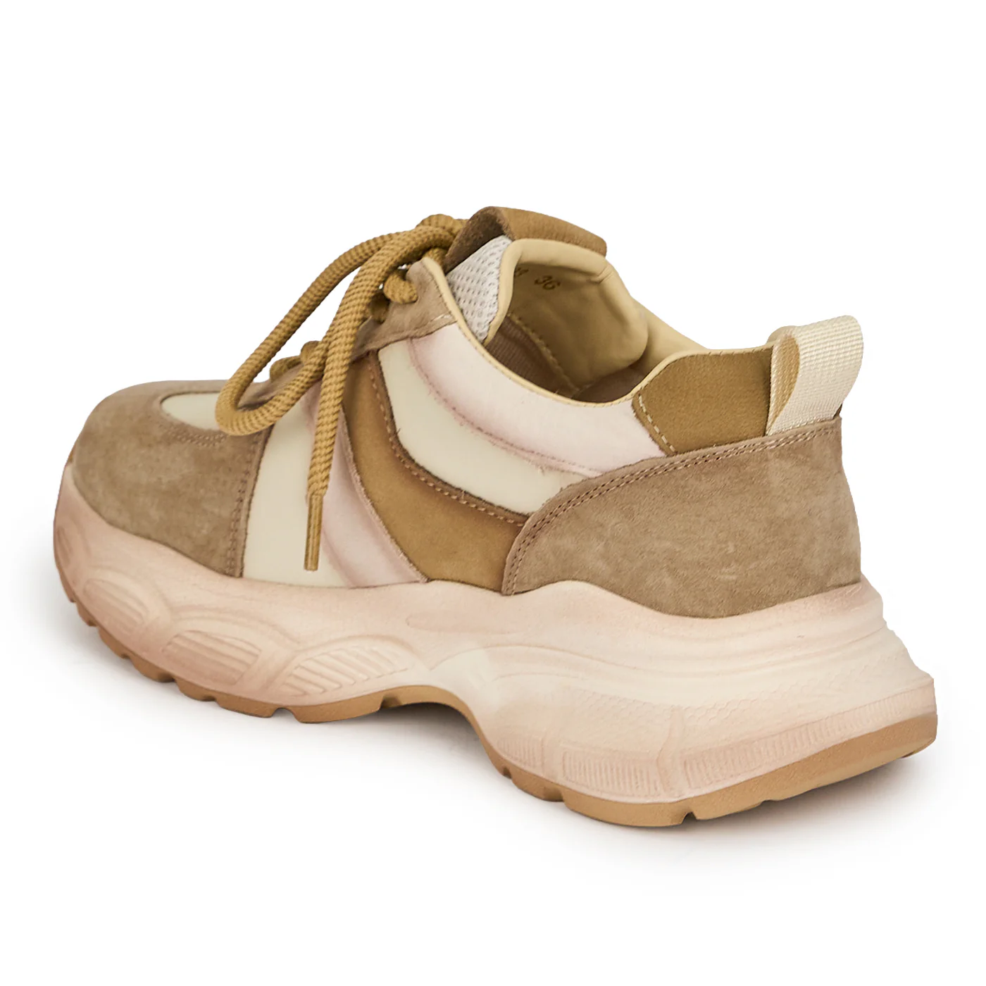 Pantofi dama din piele naturala bej 19260 - Image 2