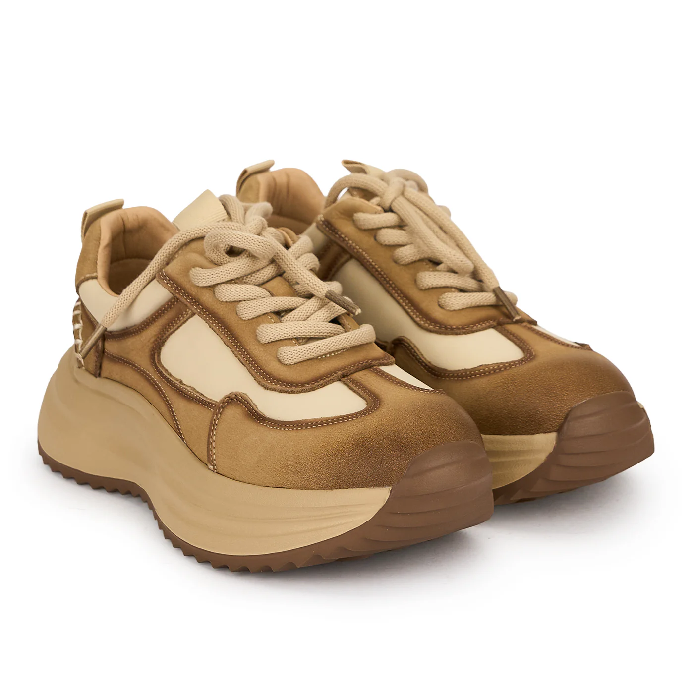Pantofi dama din piele naturala bej 19540 - Image 4