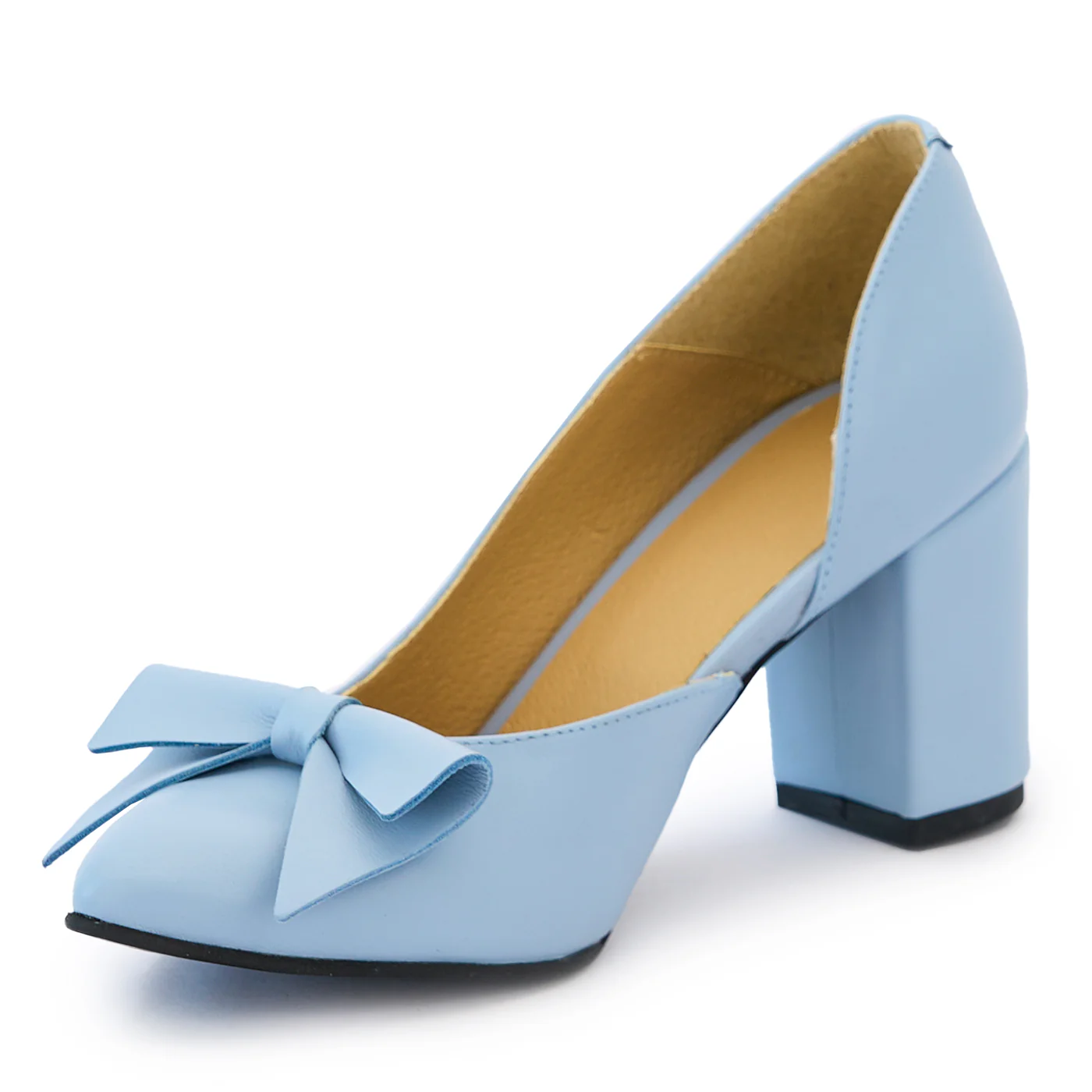 Pantofi dama din piele naturala bleu 14053 - Image 3