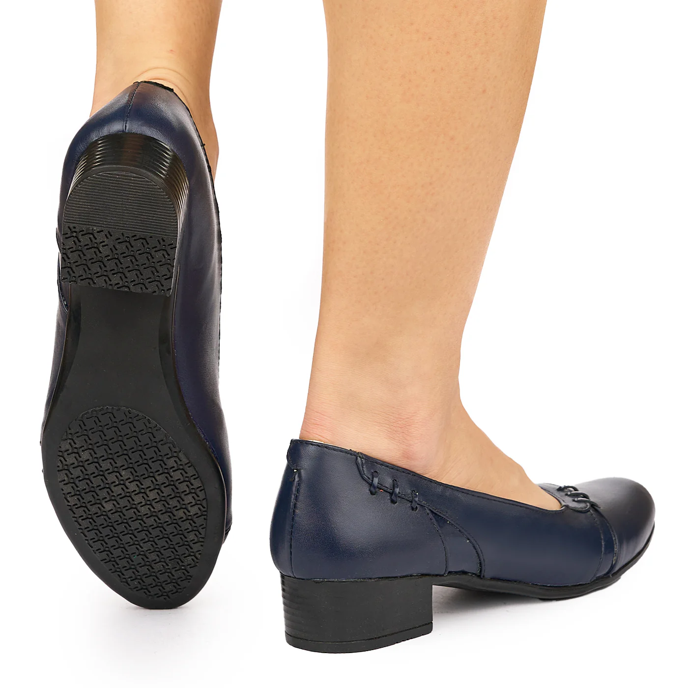 Pantofi dama din piele naturala bleumarin 1200 - Image 4