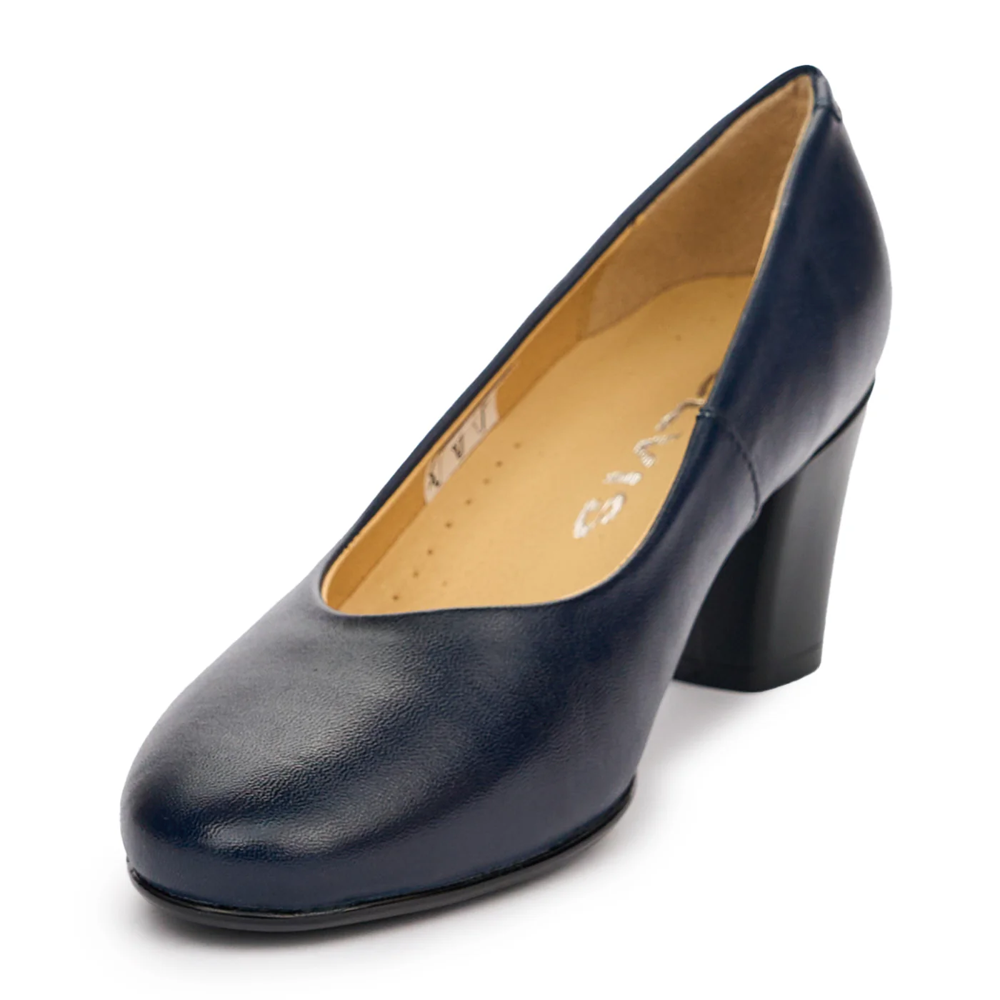 Pantofi dama din piele naturala bleumarin 13087 - Image 3