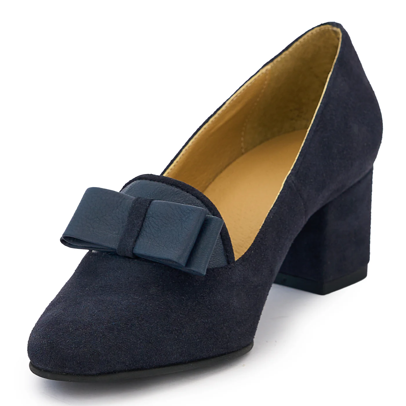 Pantofi dama din piele naturala bleumarin 14055 - Image 3