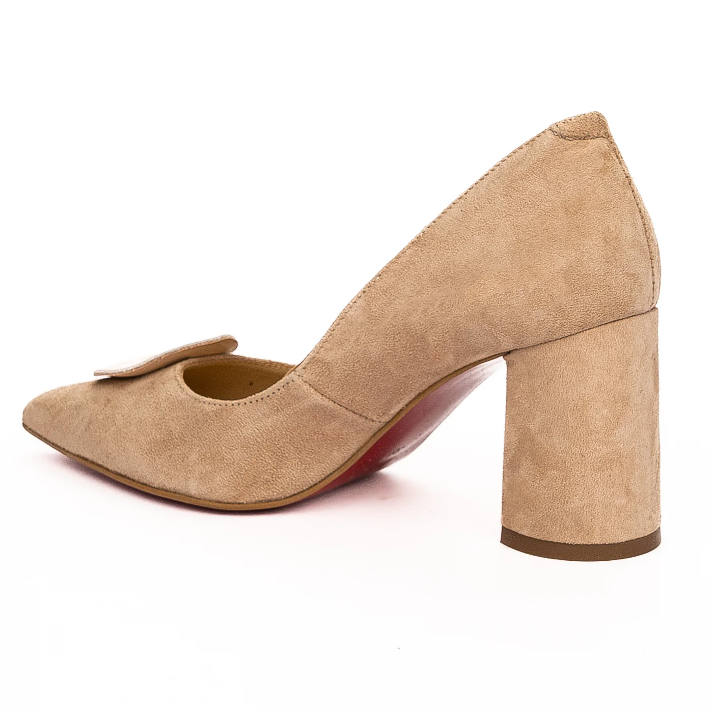 Pantofi dama din piele naturala crem 13211 - Image 2