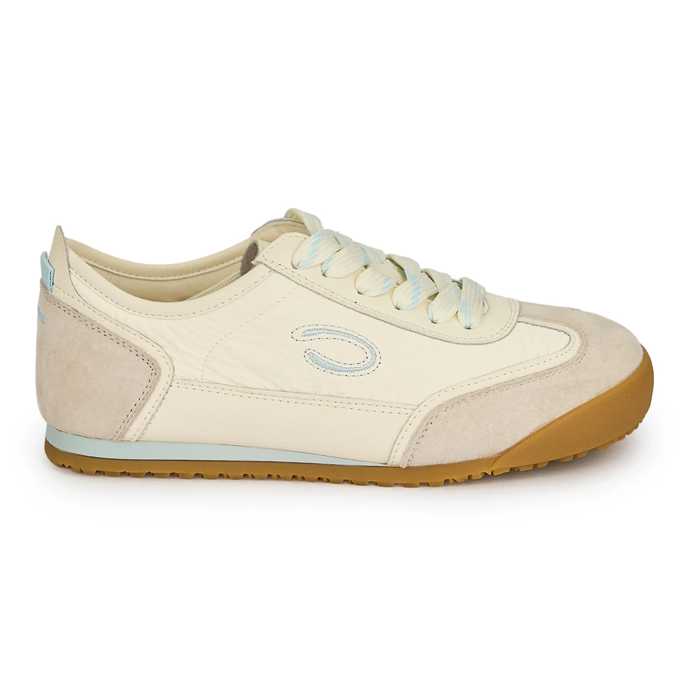 Pantofi dama din piele naturala crem 19348