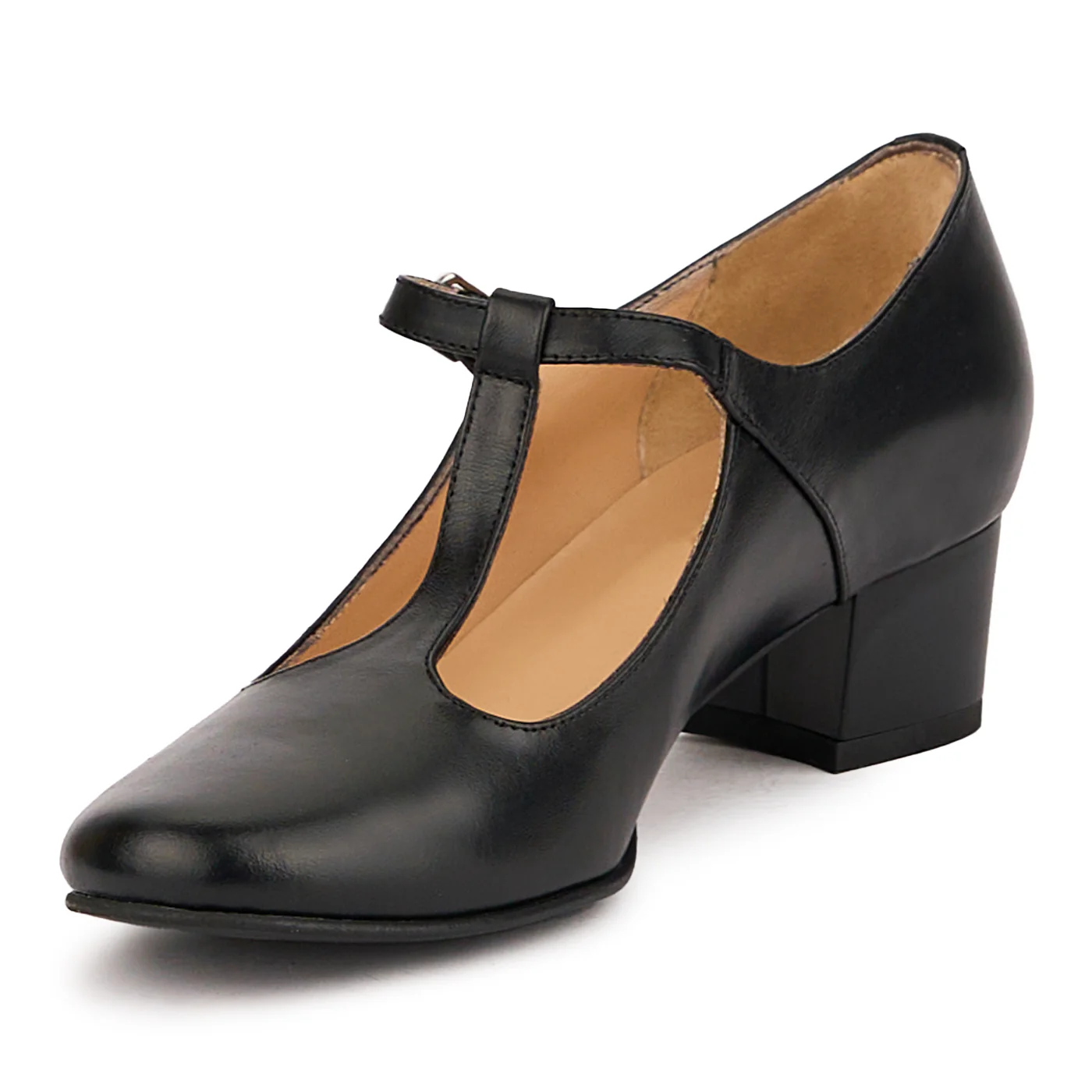 Pantofi dama din piele naturala cu bareta pe glezna si toc mic 4 cm 16788 - Image 3