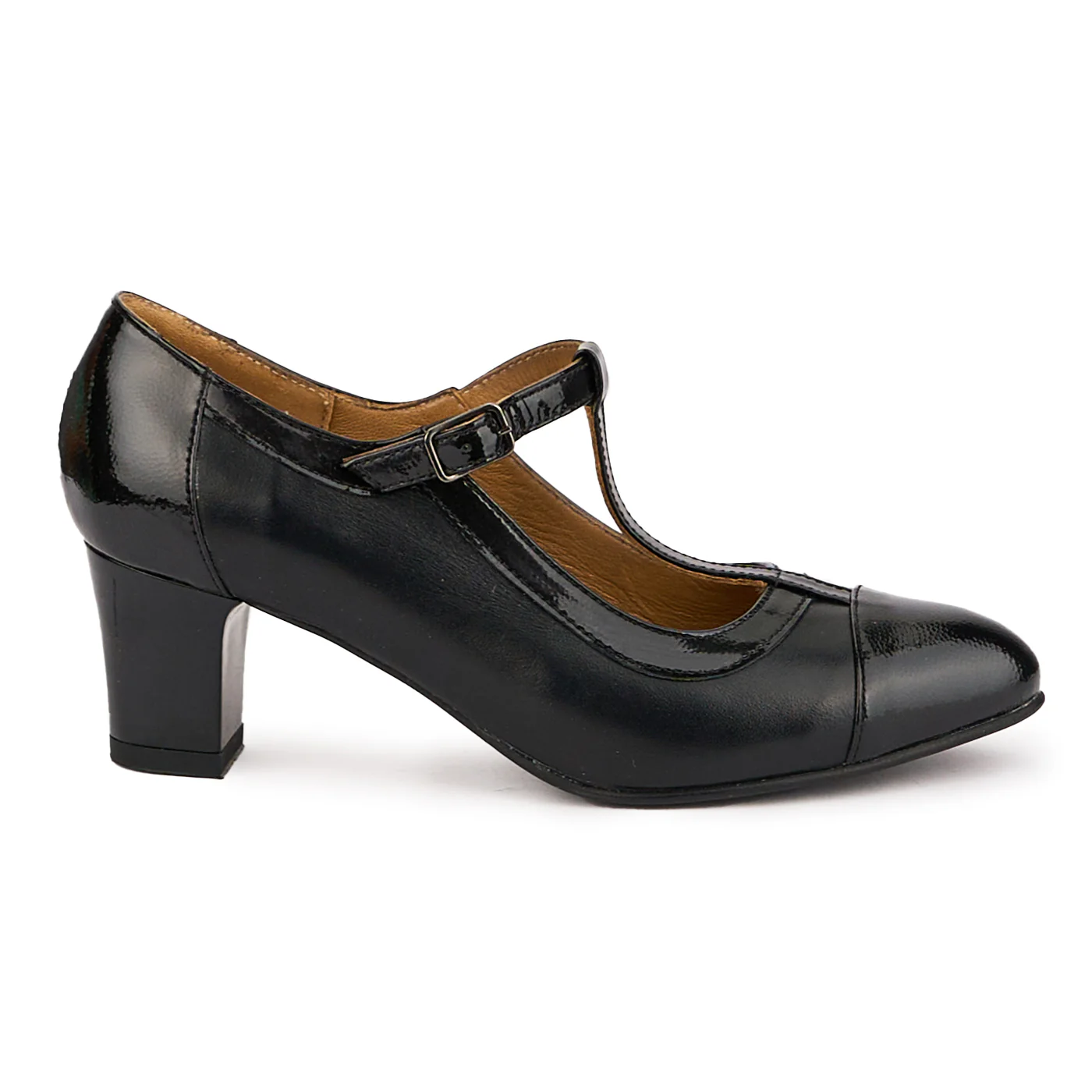 Pantofi dama din piele naturala cu bareta pe glezna si toc mic 5 cm 16750