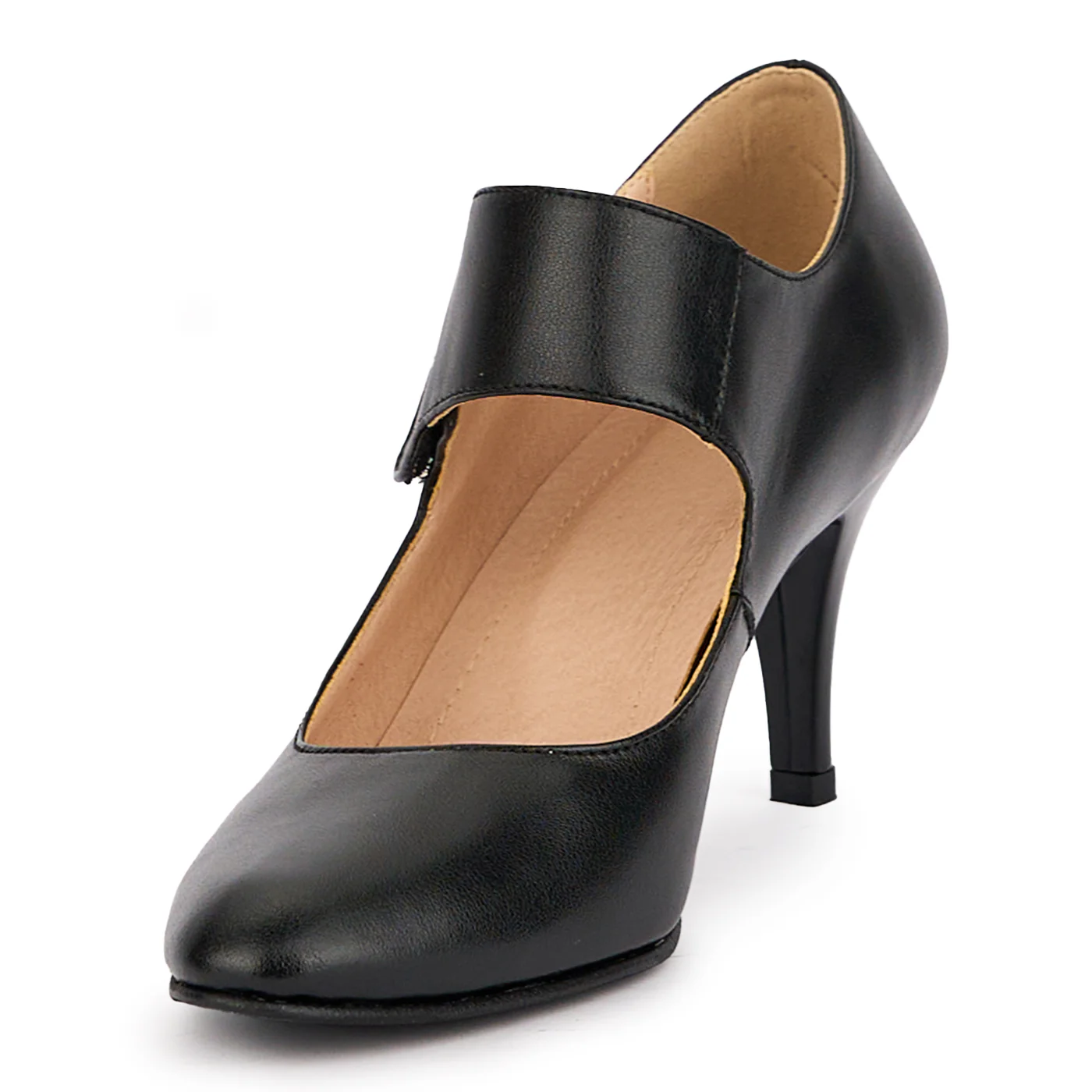 Pantofi dama din piele naturala cu bareta pe glezna si toc subtire 8 cm 16967 - Image 3