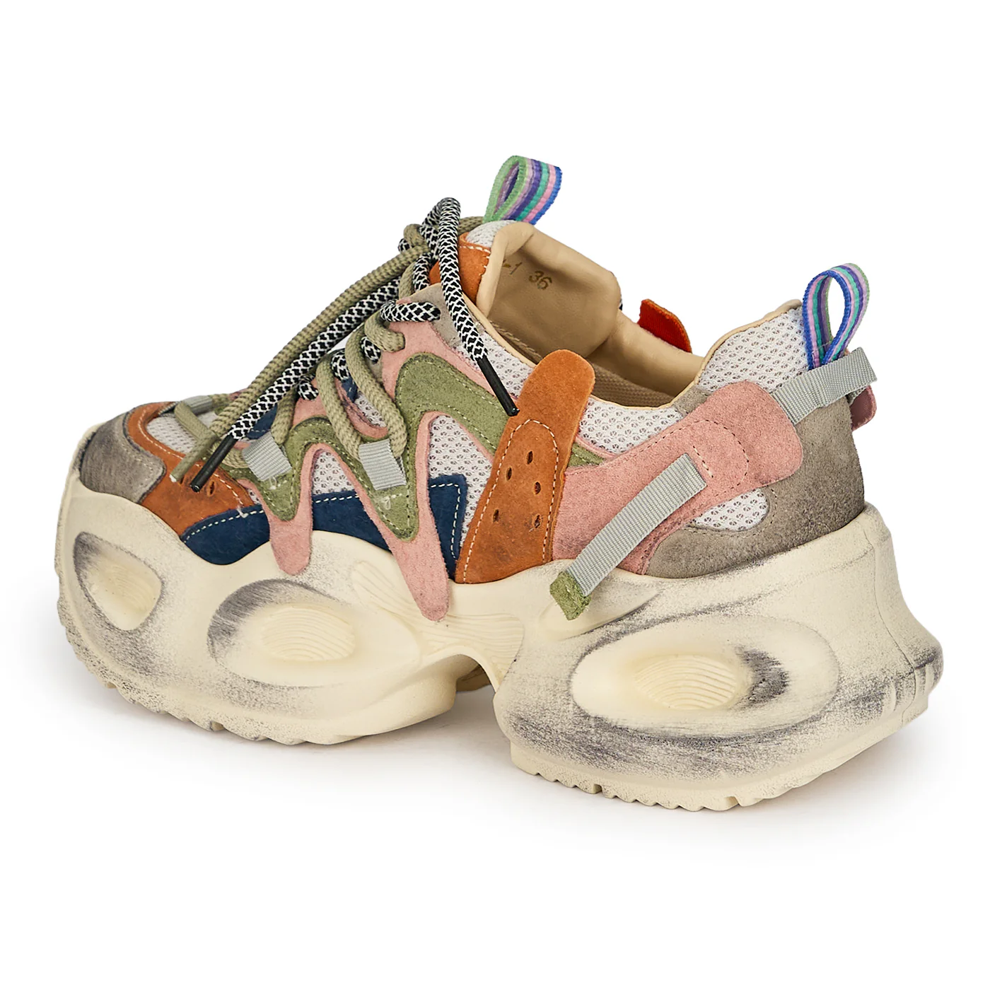 Pantofi dama din piele naturala cu talpa inalta 6 cm 19330 - Image 2