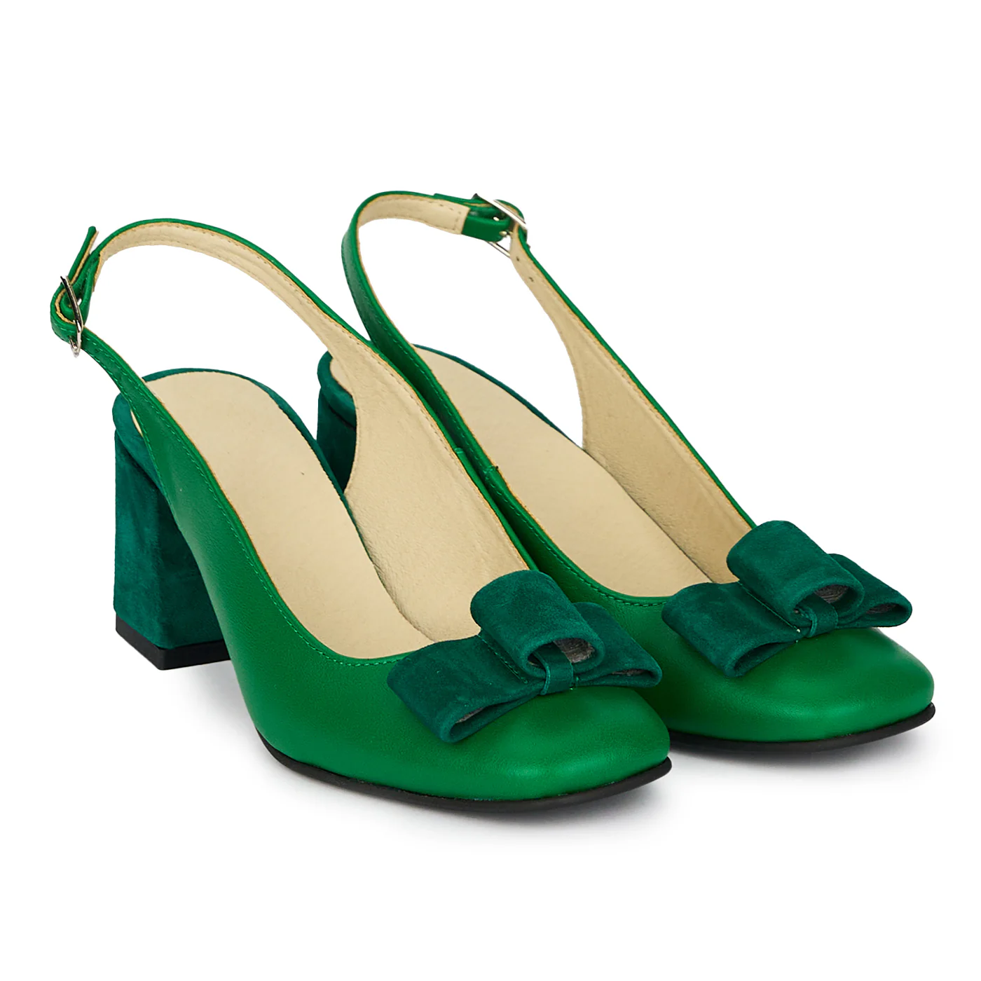 Pantofi dama din piele naturala cu toc gros 6.5 cm 17934 - Image 4
