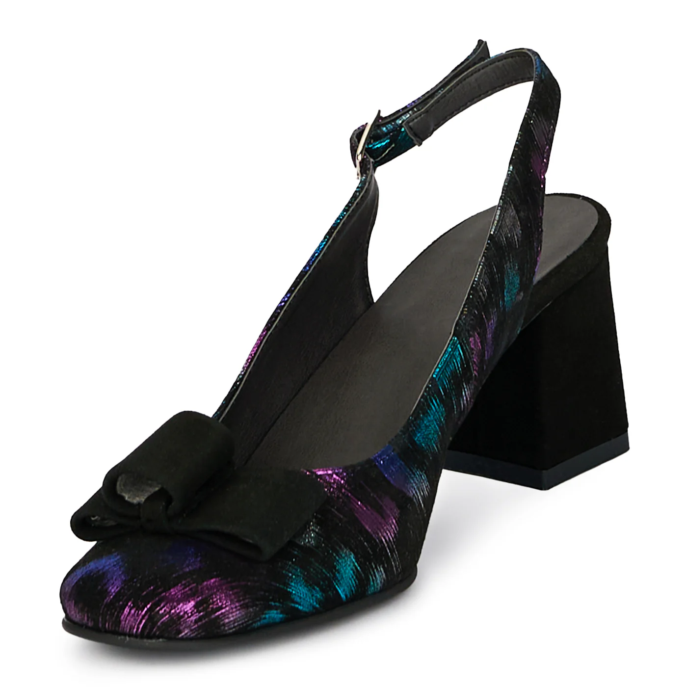 Pantofi dama din piele naturala cu toc gros 6.5 cm 17935 - Image 3