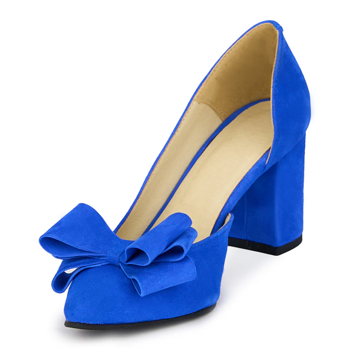 Pantofi dama din piele naturala cu toc gros 7.5 cm 17929 - Image 3