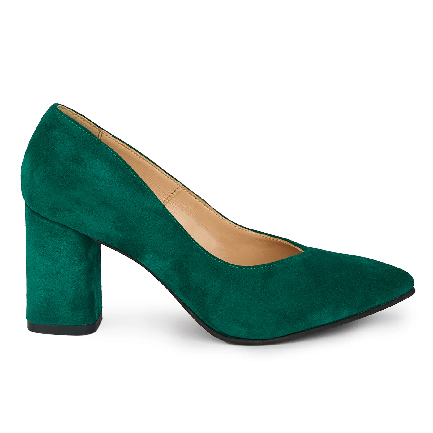 Pantofi dama din piele naturala cu toc gros 7.5 cm 17952