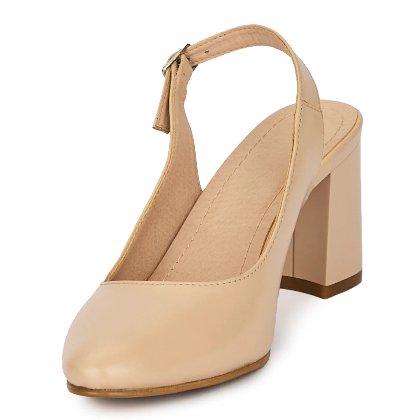 Pantofi dama din piele naturala cu toc gros 7 cm 17870 - Image 3