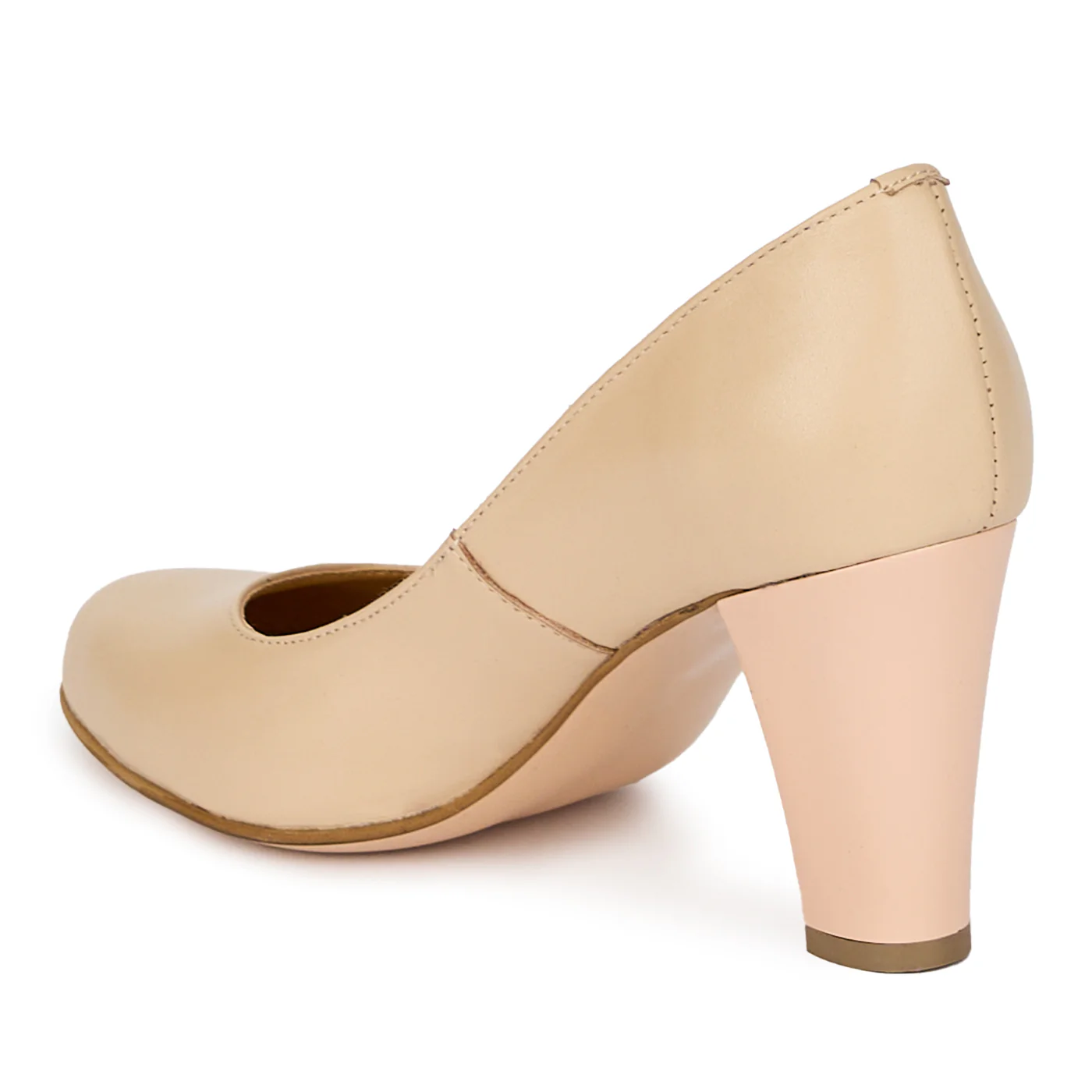 Pantofi dama din piele naturala cu toc gros 8 cm 17869 - Image 2