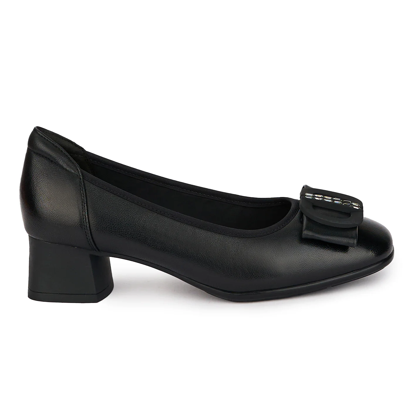 Pantofi dama din piele naturala cu toc mic 17982