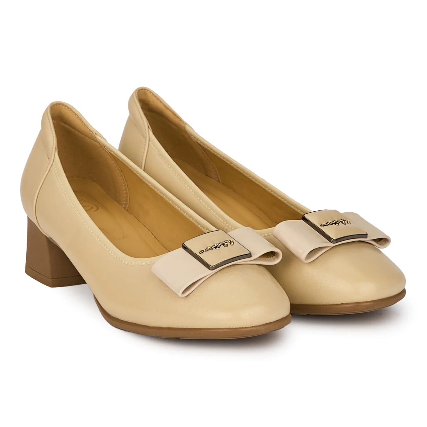 Pantofi dama din piele naturala cu toc mic 17986 - Image 4