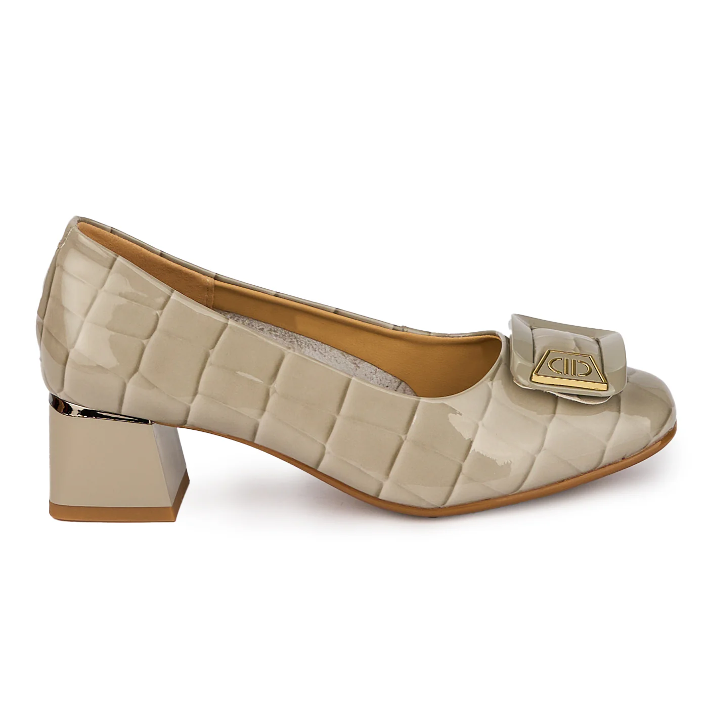 Pantofi dama din piele naturala cu toc mic 17989