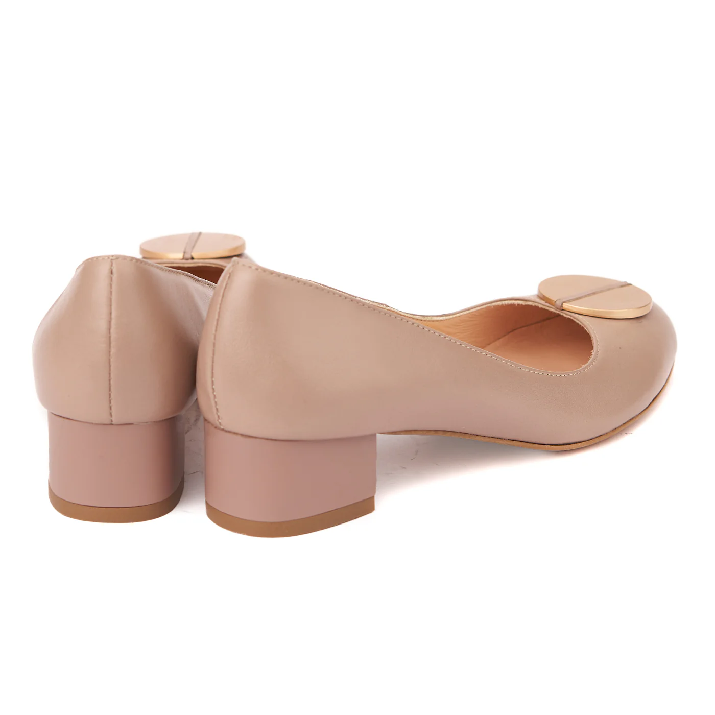 Pantofi dama din piele naturala cu toc mic 4458 - Image 2