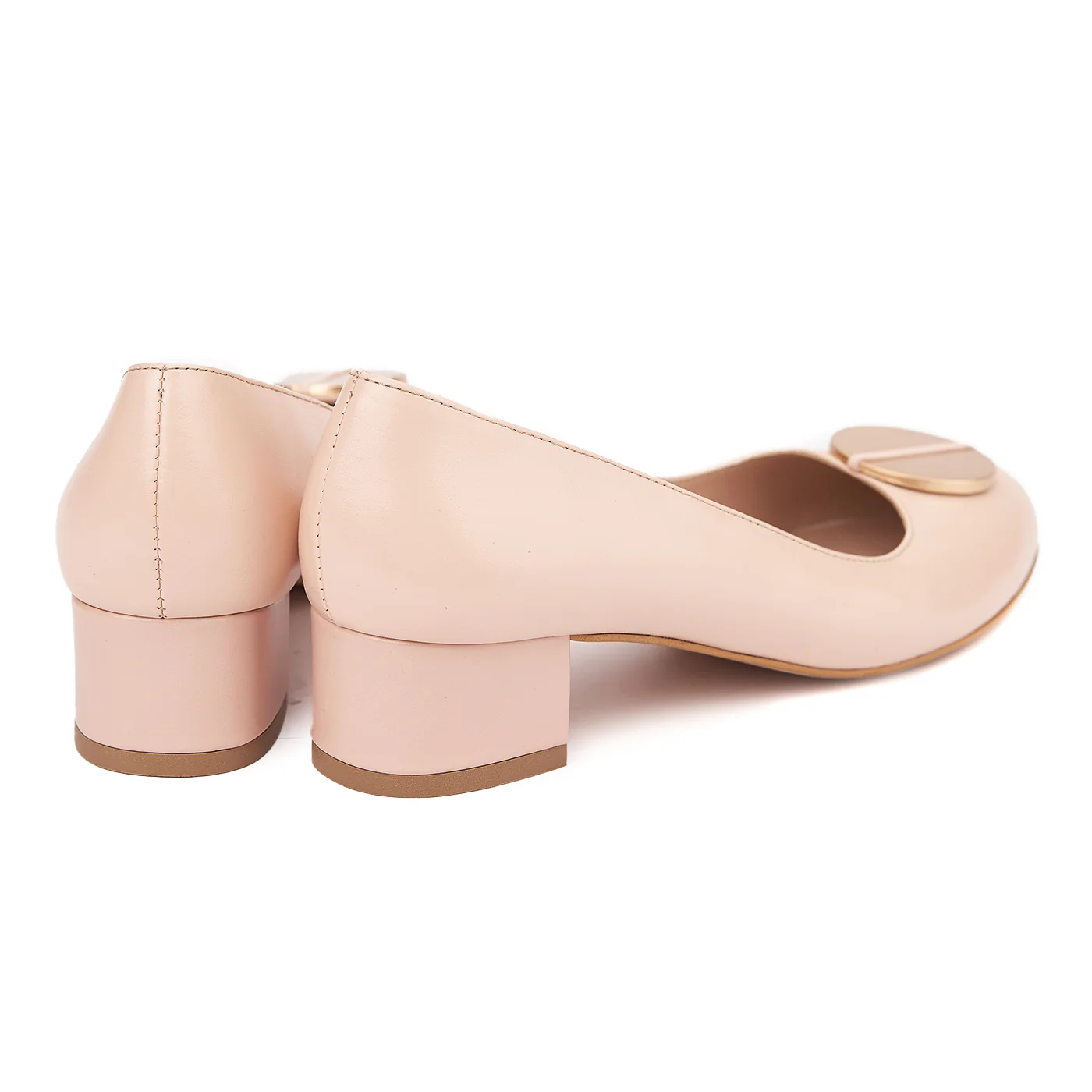 Pantofi dama din piele naturala cu toc mic 4555 - Image 2
