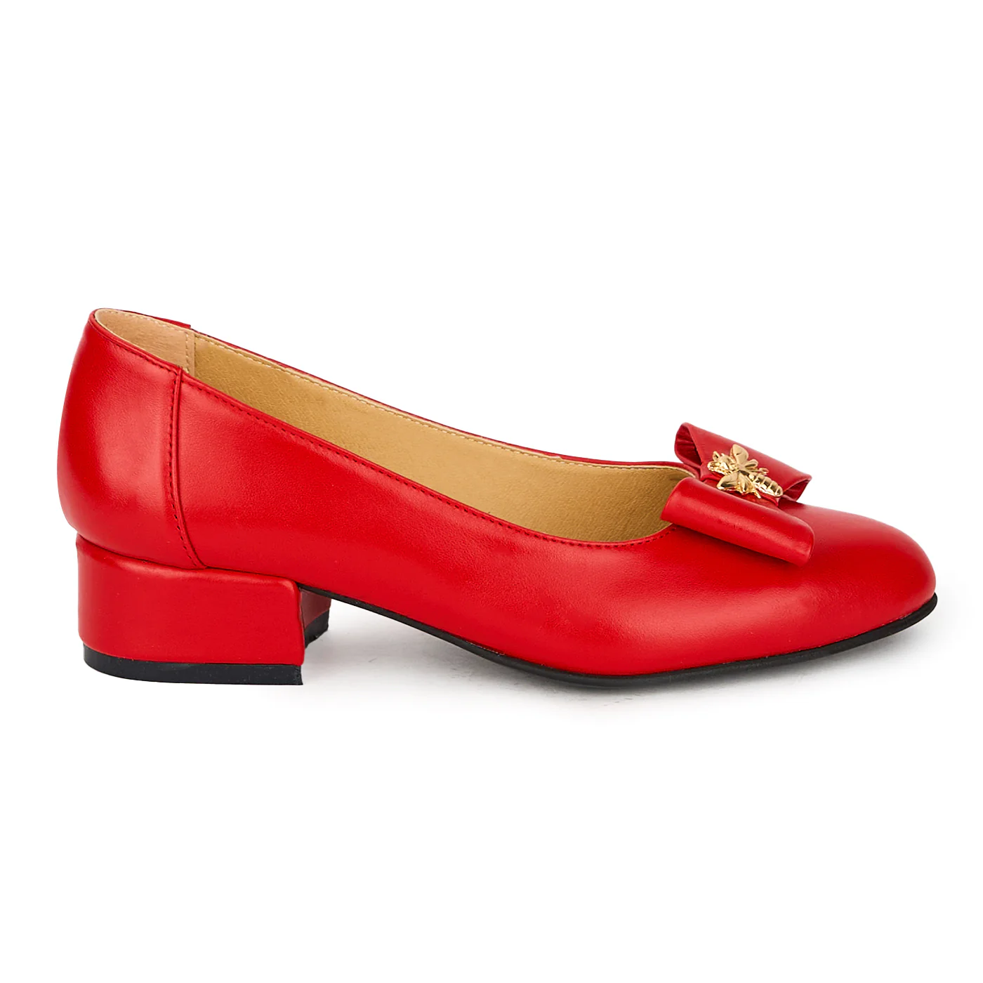 Pantofi dama din piele naturala cu toc mic gros 3 cm 17863