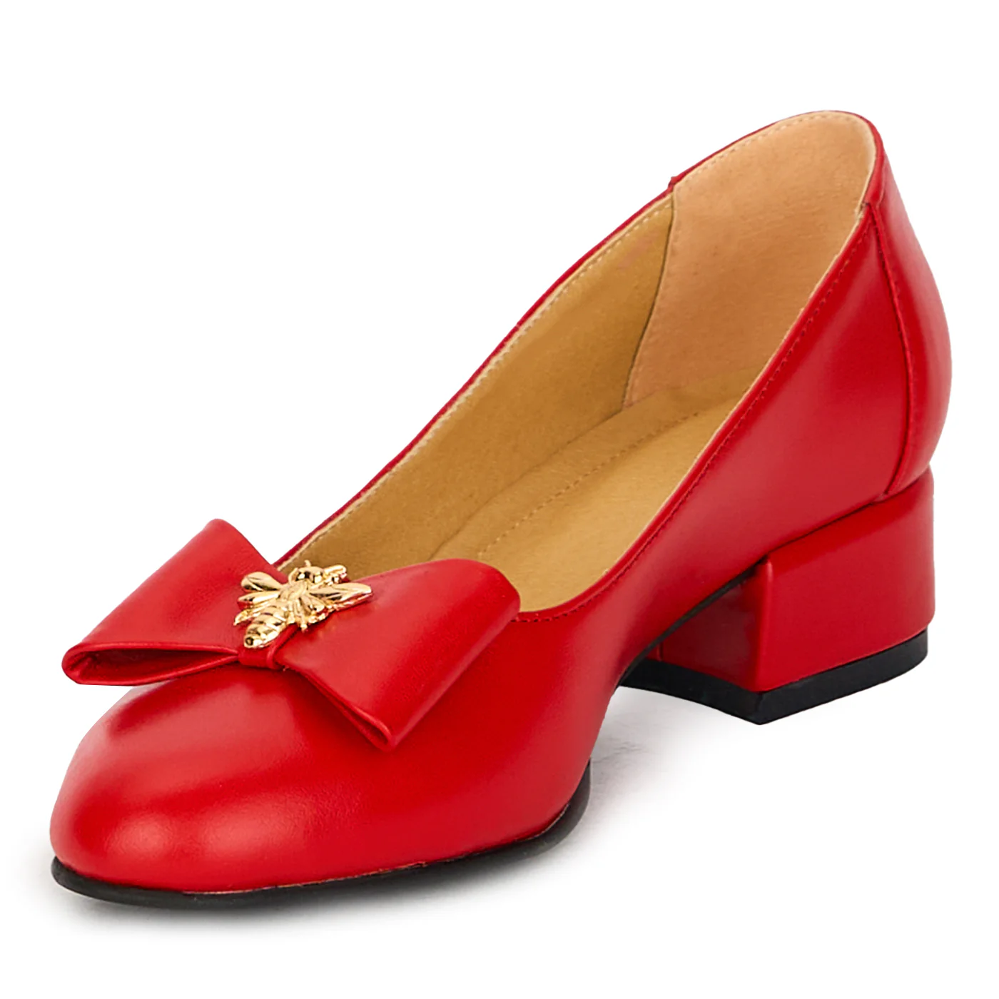Pantofi dama din piele naturala cu toc mic gros 3 cm 17863 - Image 3