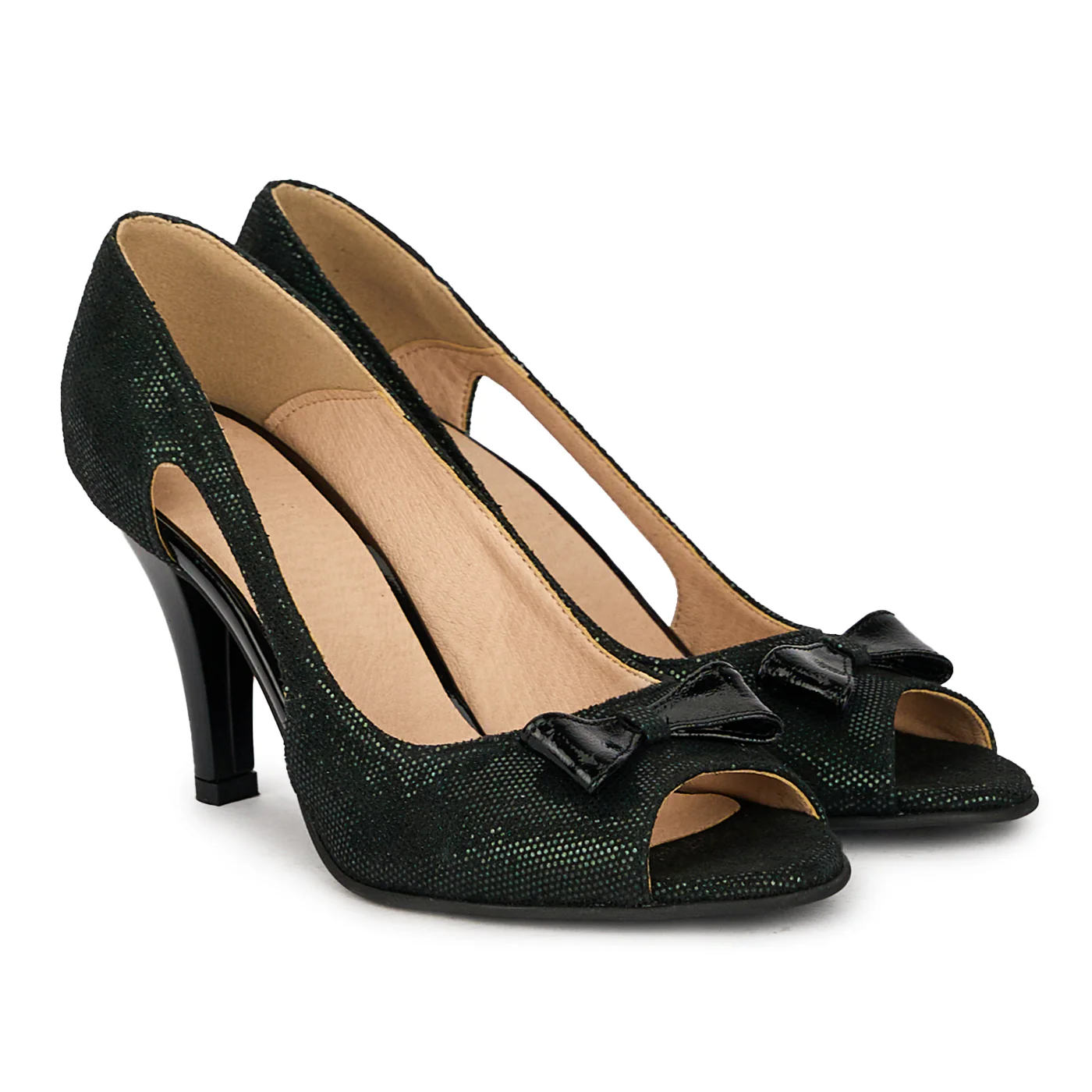 Pantofi dama din piele naturala cu toc subtire 17798 - Image 4