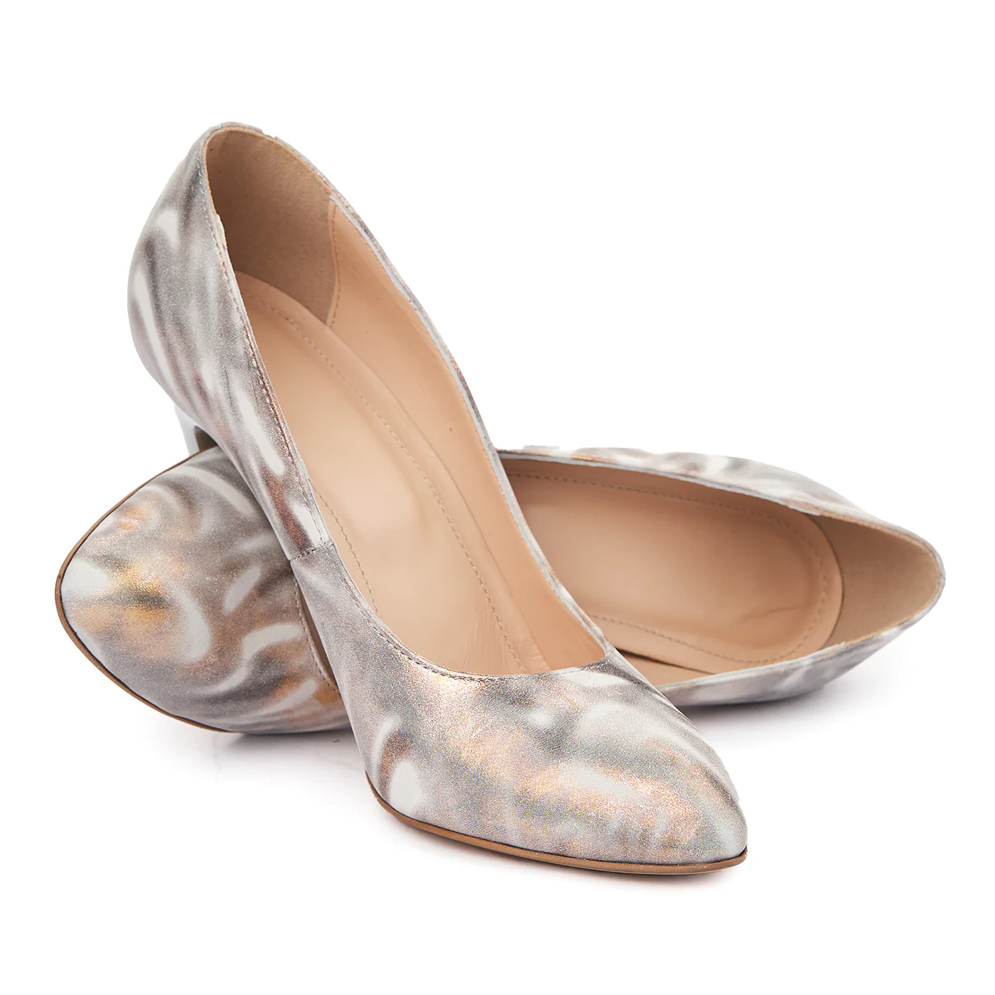 Pantofi dama  din piele naturala cu toc subtire 4933 - Image 4