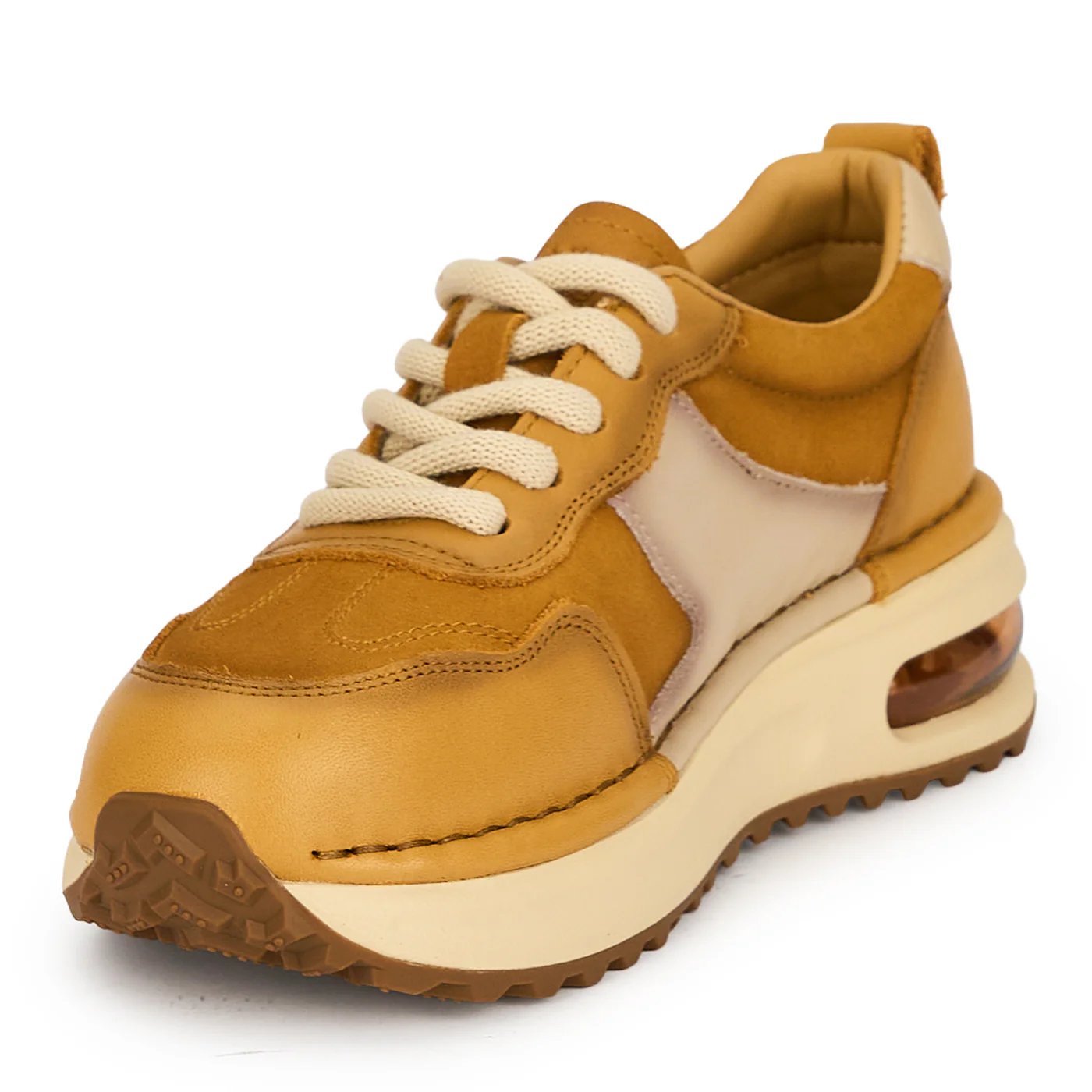 Pantofi dama din piele naturala galbena 19337 - Image 3