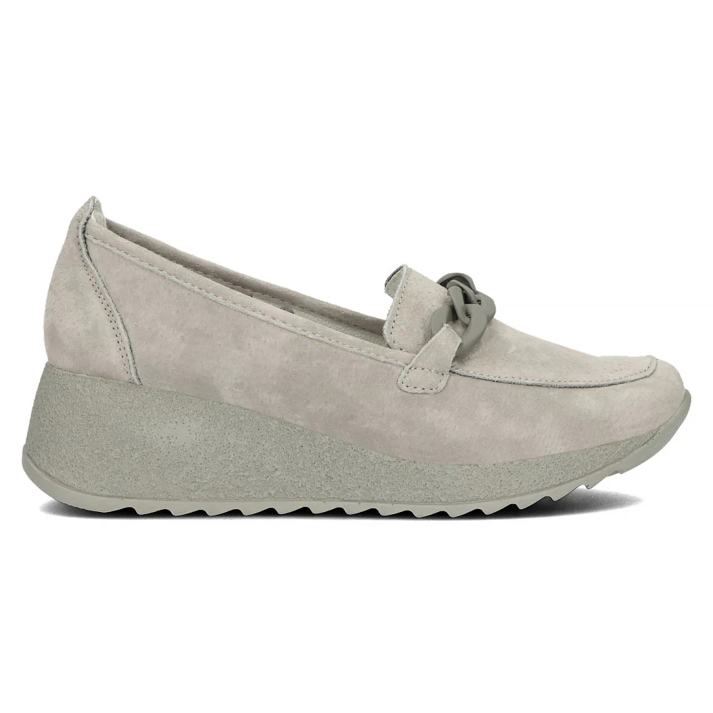 Pantofi dama din piele naturala gri 13030